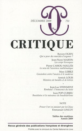 REVUE CRITIQUE 751, de Ruwen Ogien | portada del libro