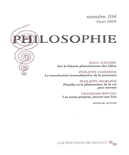 PHILOSOPHIE 104, de Paul Natorp | portada del libro