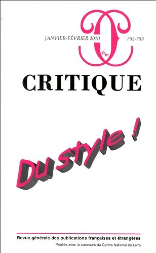REVUE CRITIQUE 752 753, de COLLECTIF | portada del libro