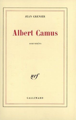 ALBERT CAMUS, de Jean Grenier | portada del libro