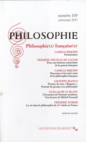 PHILOSOPHIE 109, de Camille Riquier | portada del libro