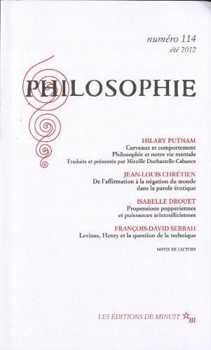 PHILOSOPHIE 114, de Hilary Putnam | portada del libro