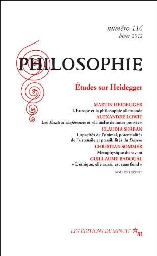 PHILOSOPHIE 116, de Martin Heidegger | portada del libro