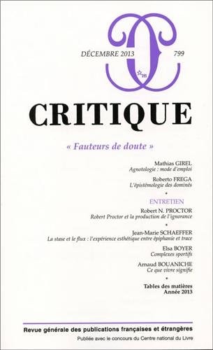 REVUE CRITIQUE 799, de COLLECTIF | portada del libro