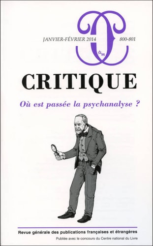 REVUE CRITIQUE 800 801, de Sophie Mendelsohn | portada del libro