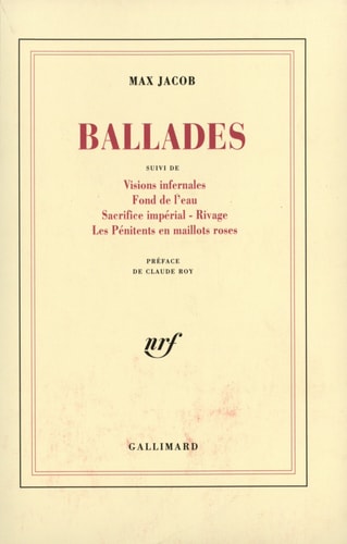 BALLADES / VISIONS INFERNALES /FOND DE L'EAU /SACRIFICE IMPE, de Jacob | portada del libro