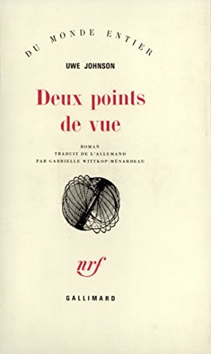 DEUX POINTS DE VUE, de Uwe Johnson | portada del libro