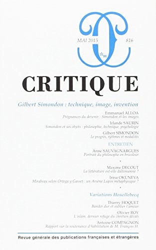 REVUE CRITIQUE 816, de COLLECTIF | portada del libro