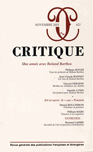 REVUE CRITIQUE 822, de COLLECTIF | portada del libro