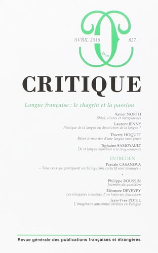 CRITIQUE 827, de Xavier North | portada del libro