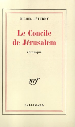 LE CONCILE DE JERUSALEM, de Michel Léturmy | portada del libro