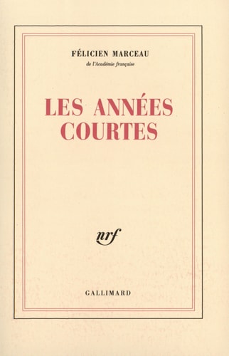 LES ANNEES COURTES, de Marceau | portada del libro