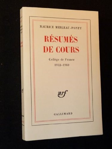 RESUMES DE COURS, de Merleau-Ponty | portada del libro