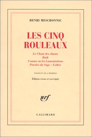 LES CINQ ROULEAUX, de Meschonnic | portada del libro