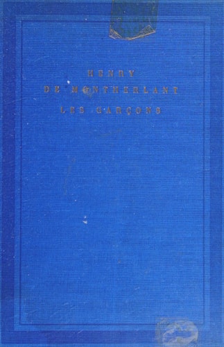 LES GARCONS, de Montherlant | portada del libro