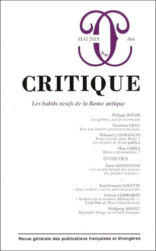 CRITIQUE 864, de COLLECTIF | portada del libro
