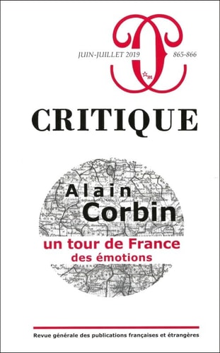 CRITIQUE 865 866 ALAIN CORBIN. UN TOUR DE FRANCE DES EMOTION, de COLLECTIF | portada del libro
