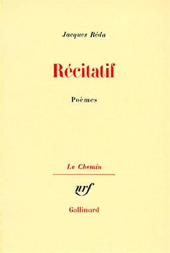 RECITATIF, de Réda | portada del libro