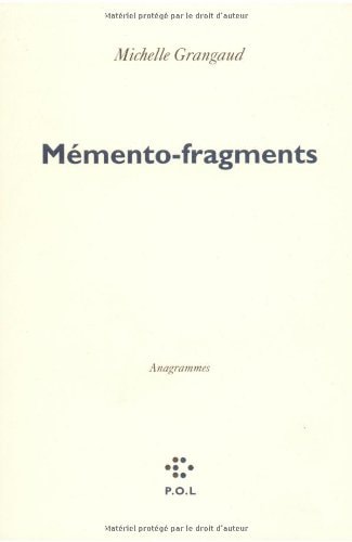 MEMENTO FRAGMENT, de Renaud Camus | portada del libro
