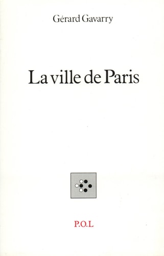 VILLE DE PARIS, de Gavarry | portada del libro