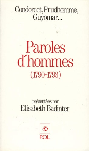 PAROLES D'HOMMES, de Badinter | portada del libro