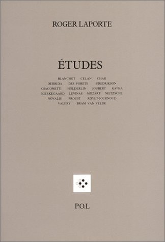ETUDES, de Roger Laporte (écrivain et philosophe) | portada del libro