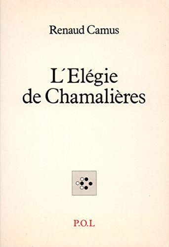 ELEGIE DE CHAMALIERES, de Camus | portada del libro