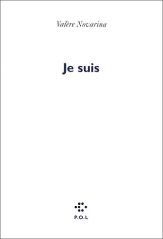 JE SUIS, de Novarina | portada del libro