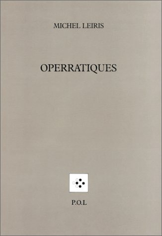 OPERRATIQUES, de Leiris | portada del libro