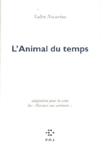 ANIMAL DU TEMPS, de Novarina | portada del libro