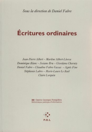 ECRITURES ORDINAIRES, de Fabre | portada del libro
