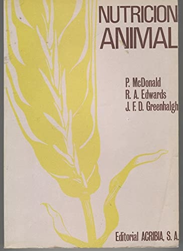 Nutrición animal, de McDonald | portada del libro