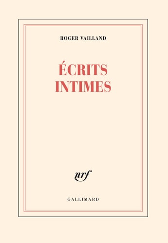 ECRITS INTIMES, de Vailland | portada del libro