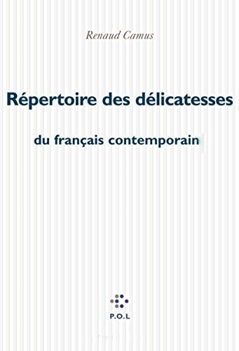 REPERTOIRE DES DELICATESSES DU FRANCAIS CONTEMPORAIN, de Camus | portada del libro