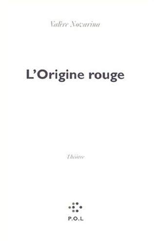 ORIGINE ROUGE, de Novarina | portada del libro