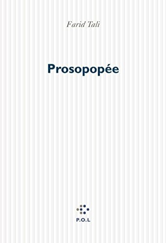 PROSOPOPEE, de Farid Tali | portada del libro