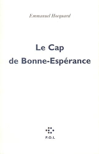 CAP DE BONNE-ESPERANCE, de Emmanuel Hocquard | portada del libro