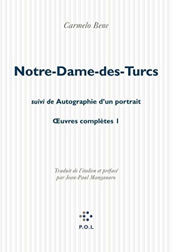 NOTRE DAME DES TURCS, de Carmelo Bene | portada del libro