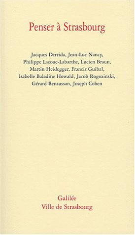 PENSER A STRASBOURG, de COLLECTIFS | portada del libro