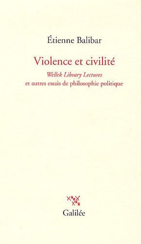 VIOLENCE ET CIVILITE, de BALIBAR E | portada del libro