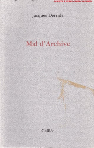 MAL D ARCHIVES NED, de DERRIDA J | portada del libro