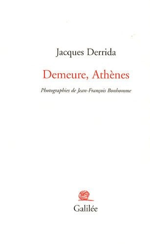 DEMEURE ATHENES, de DERRIDA J | portada del libro