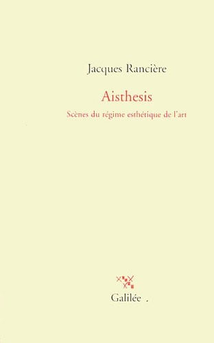 AISTHESIS, de RANCIERE JACQUE | portada del libro