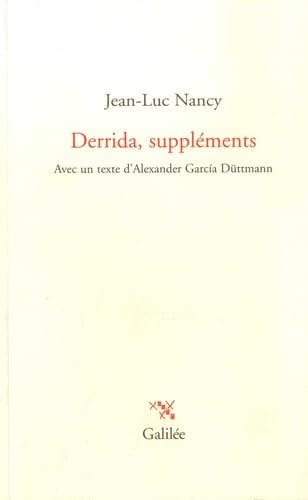 DERRIDA SUPPLEMENTS, de NANCY JEAN-LUC | portada del libro
