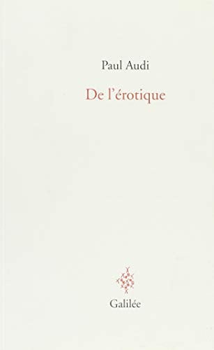 DE L'EROTIQUE, de AUDI PAUL | portada del libro