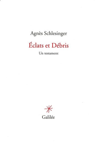 ECLATS ET DEBRIS, de SCHLESINGER AGN | portada del libro