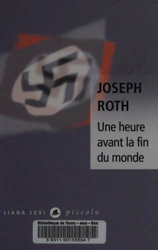 UNE HEURE AVANT LA FIN MONDE, de Joseph Roth | portada del libro