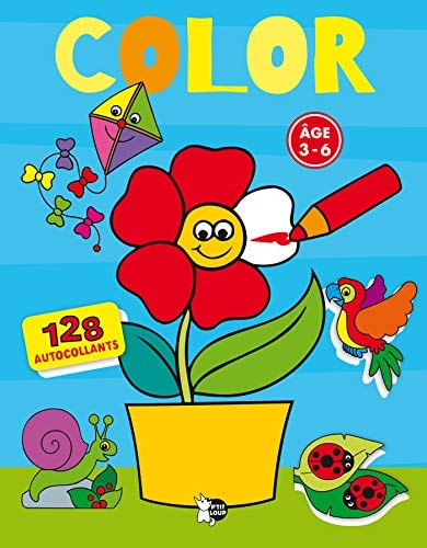 COLOR AVEC AUTOCOLLANTS 3-6 ANS VOL 1, de COLLECTIF | portada del libro