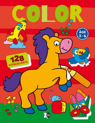 COLOR AVEC AUTOCOLLANTS 3-6 ANS VOL 2, de P'tit Loup | portada del libro
