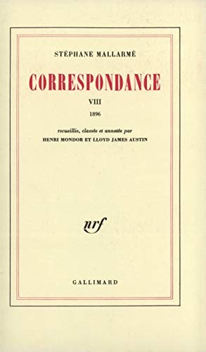 CORRESPONDANCE T8 1896, de Stéphane Mallarmé | portada del libro